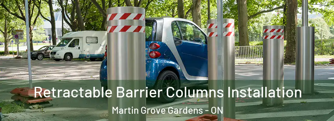  Retractable Barrier Columns Installation Martin Grove Gardens - ON